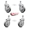 Service Caster 5 Inch Gray Polyurethane Wheel Swivel 1/2 Inch Threaded Stem Caster Brakes, 2PK SCC-TS20S514-PPUB-TLB-121315-2-S-2 - alternate 6